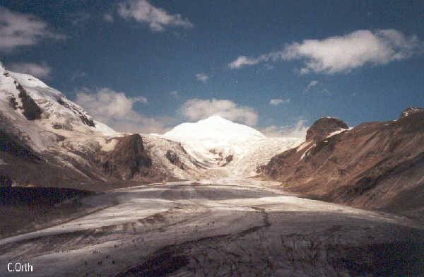 Blick auf die Pasterze auf halbem Weg zum Gletscher